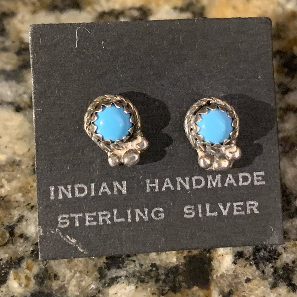Native American Turquoise Post Earrings